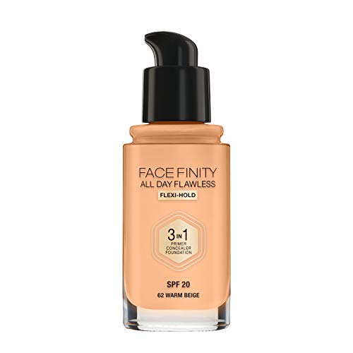 Max Factor Facefinity 3-in-1 All Day Flawless Foundation, SPF 20, Warm Beige, 200 g