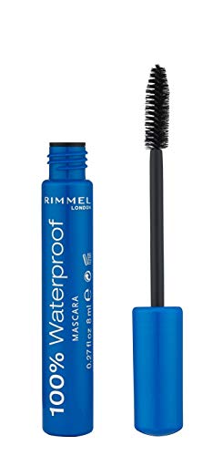 Rimmel London 100% Waterproof Mascara, Black, 8 ml