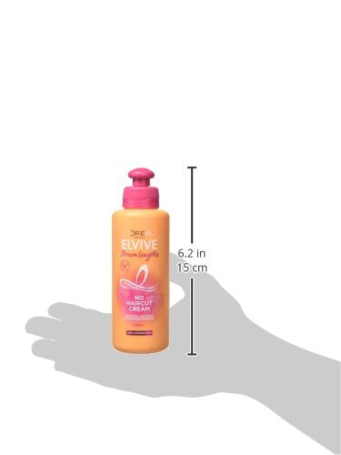 L'Oreal Hair Leave In Conditioner Cream by Elvive Dream Lengths No Haircut Cream for Long, Damaged Hair Keratin 200 ml