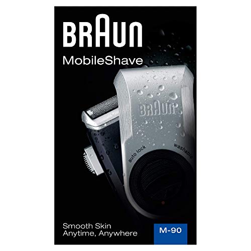 Braun PocketGo M90 MobileShave Portable Shaver, Travel Shaver