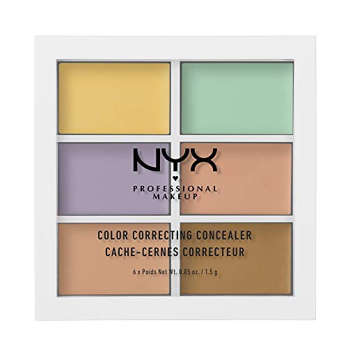 NYX Professional Makeup Colour Correcting Palette, Colour Concealer Makeup Palette, 6 Creamy Blendable Shades