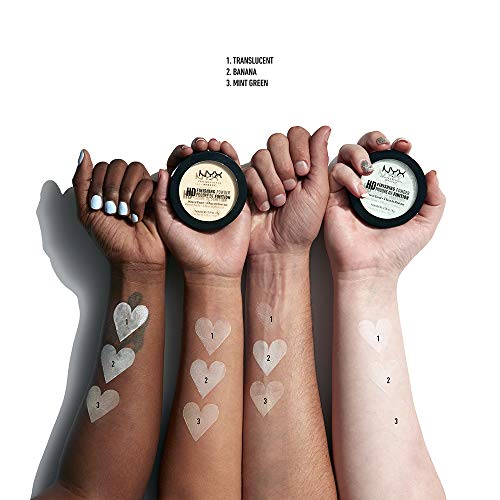 NYX Professional Makeup High Definition Finishing Powder, Pressed Powder, Skin Perfecting, Matte Finish, Oil Absorbing, Vegan Formula, Shade: Translucent