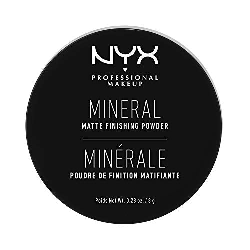 NYX Professional Makeup Mineral Finishing Powder, Loose Format, Matte Finish, Oil Absorbing, Vegan Formula, Shade: Light/Medium
