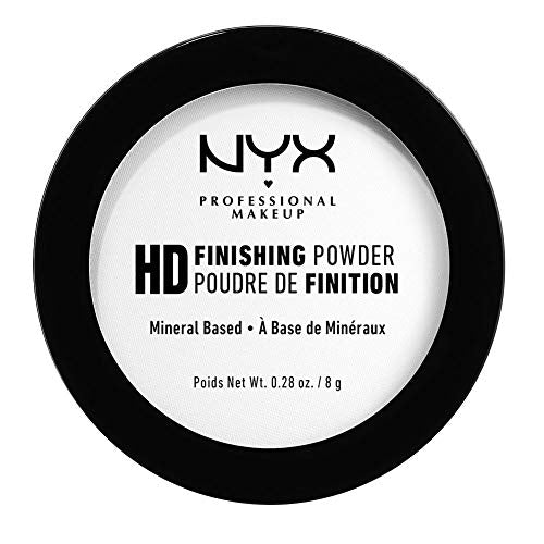 NYX Professional Makeup High Definition Finishing Powder, Pressed Powder, Skin Perfecting, Matte Finish, Oil Absorbing, Vegan Formula, Shade: Translucent