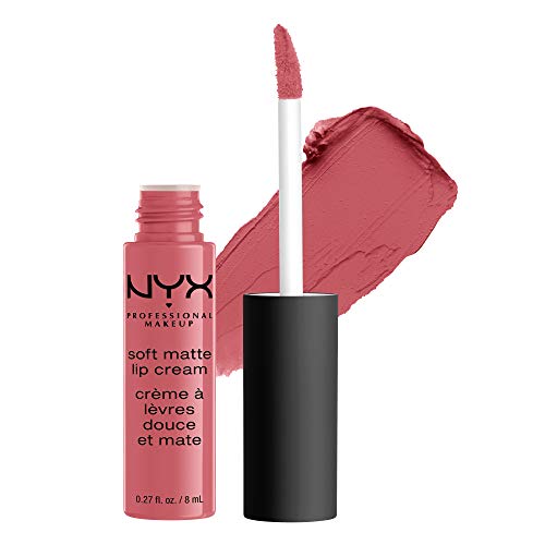 NYX Professional Makeup Soft Matte Lip Cream, Creamy and Matte Finish, Highly Pigmented Colour, Long Lasting, Vegan Formula, Shade: Cannes