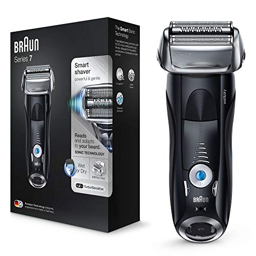 Braun Series 7 Electric Shaver for Men 7840s, Wet and Dry, Integrated Precision Trimmer, Rechargeable and Cordless Razor with Travel Case, Black