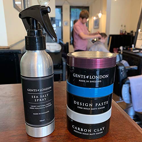 Gents of London Carbon Clay Matt Medium Hold Professional Hair Styling Wax (50g)