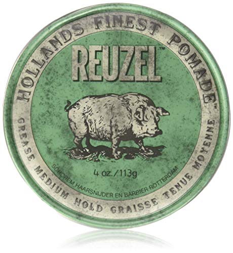 REUZEL Pomade Green Grease Medium Hold, 1 Pack (1 x 113 g)