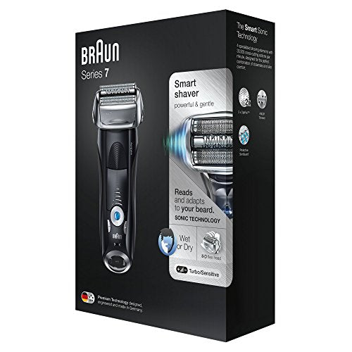 Braun Series 7 Electric Shaver for Men 7840s, Wet and Dry, Integrated Precision Trimmer, Rechargeable and Cordless Razor with Travel Case, Black