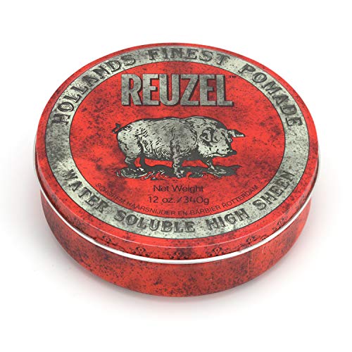 REUZEL Red Water Pomade, Soluble, High Sheen, Pack of 1 (1 x 340g)