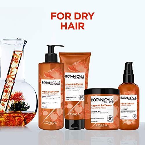 L'Oreal Paris Botanicals Argan & Safflower Dry Hair Vegan Conditioner 200ml (Packaging May Vary)