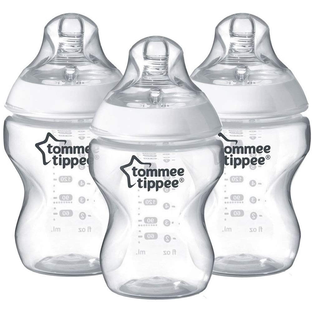 Tommee Tippee Closer to Nature Baby Bottle, Anti-Colic, Breast-like Nipple, BPA-Free - Slow Flow, 9 Ounce (3 Count)
