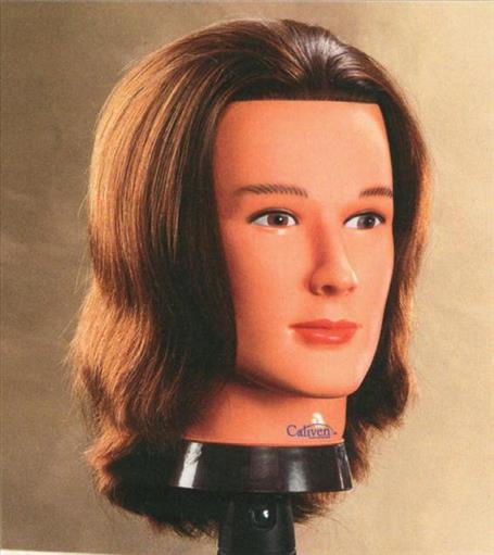 MAN PRACTICE HEAD 30 CM DARK BLOND UNIT