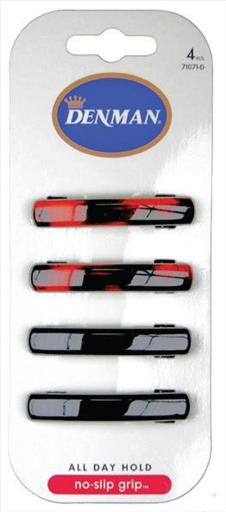 NO SLIP BARRETTES 4 PCS UNIT