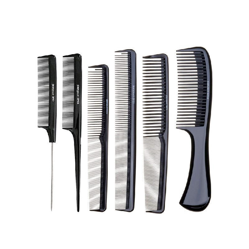DENMAN PRECISION BLACK COMBS SET OF 6
