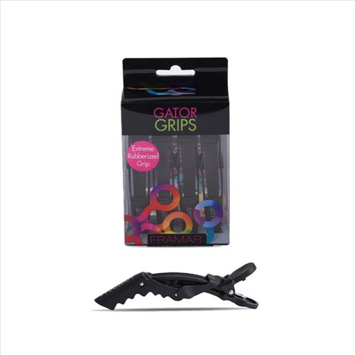 RUBBERIZED GATOR CLIPS BLACK 4-PCS