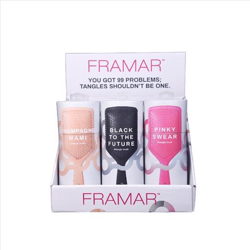 FRAMAR SQUARE DETANGLE BRUSH CORE SET OF 9