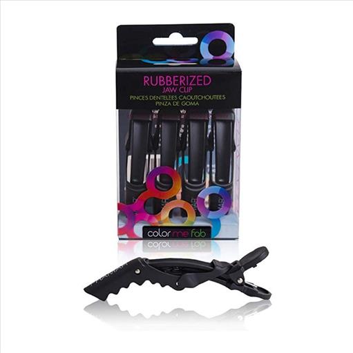 RUBBERIZED JAW CLIPS BLACK 4-PCS