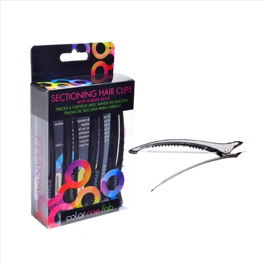 ELASTIC SECTIONING CLIPS BLACK 4-PCS