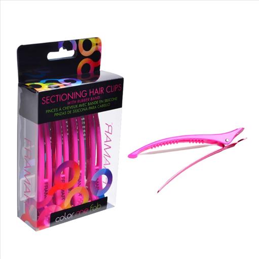 ELASTIC SECTIONING CLIPS PINK 4-PCS