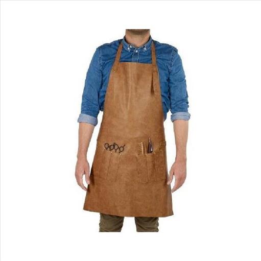 APRON FOR BARBERS CAMELO SYNTHETIC LEATHER