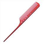 101 YS PARK BASIC PLASTIC TAIL COMB RED UNIT