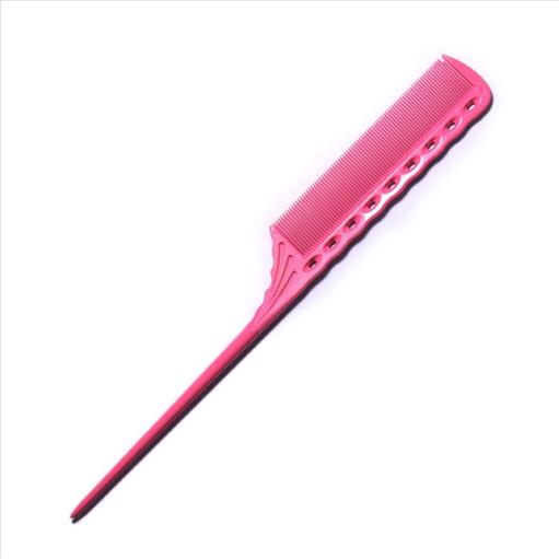 115 YS Super Tint Rat Tail Comb [Thin] -PINK